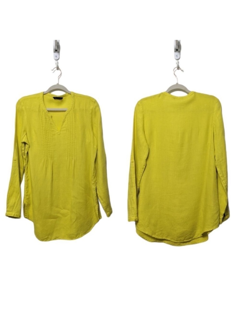 M&S COLLECTION Linen Pintuck Long Sleeve Top 6